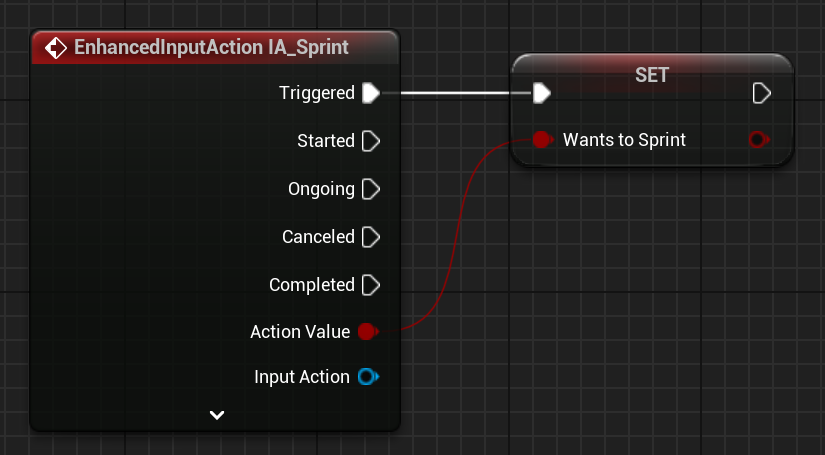 BP Gameplay Character IA Sprint event updating wants-to-sprint state