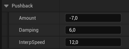 Recoil data Pushback section
